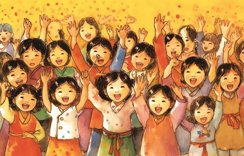 儿童节快乐水彩插画背景,插画/手绘图,插画/手绘图库,插画/手绘图下载,插画/手绘